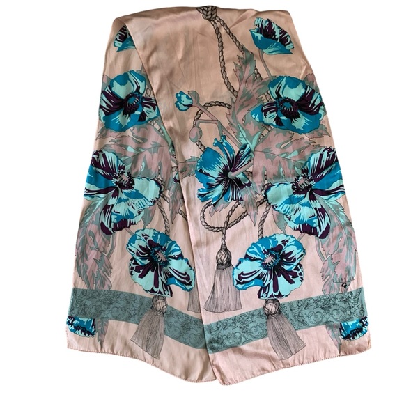 Georgiou Vintage 90’s Floral Silk Rectangular Scarf - Picture 2 of 6